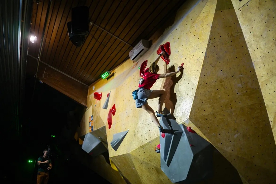 Deutsche Meisterschaft Bouldern 2026 - Hannah Meul / Foto: DAV/Pavlo Vekla