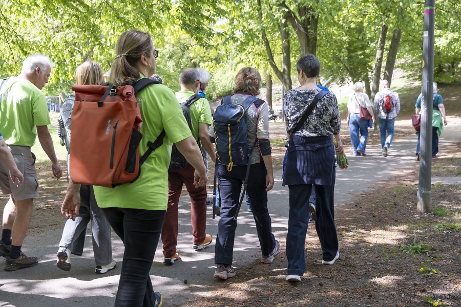 Stolperstein-Spaziergang / Foto: DAV/Simone Szymanski