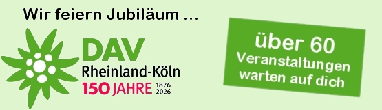 Jubiläumsprogramm 150 Jahre Kölner Alpenverein